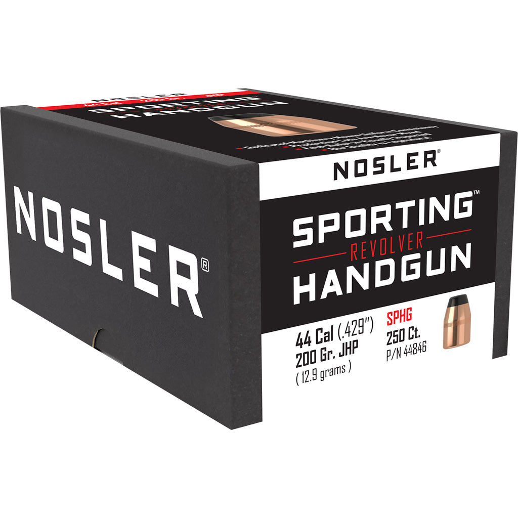 Nosler Sporting Handgun Revolver Bullet .44 Cal. 200 Gr. Jacketed Hollow Point 250 Pk.