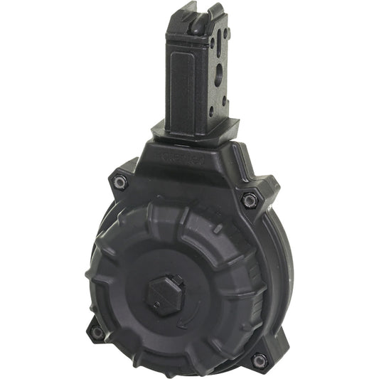 Promag Polymer Drum Magazine Cz Scorpion 9mm Black 50 Rd.