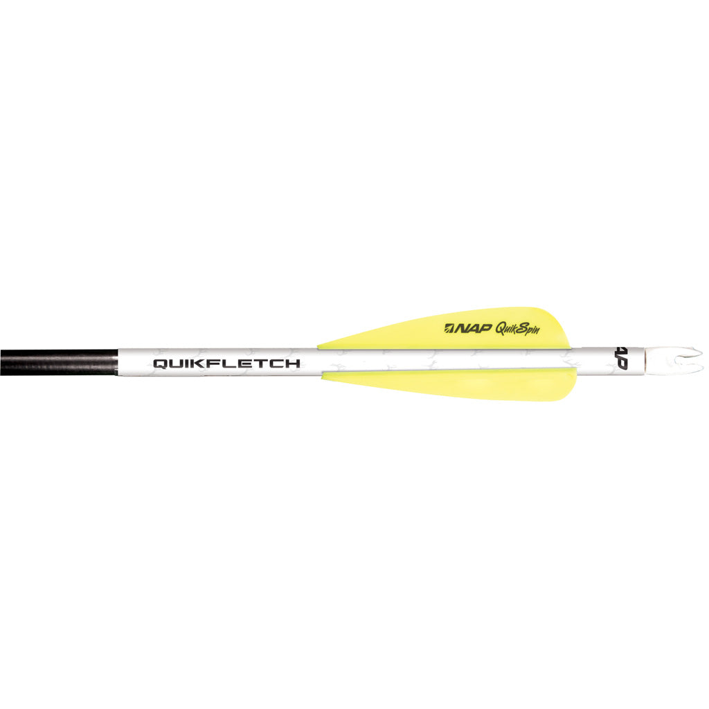 Nap Quikfletch Quickspin 4 Fletch Rap White And Yellow 2 In.