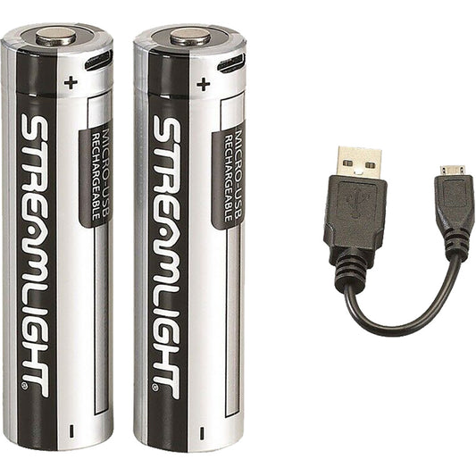 Streamlight 18650 Rechargable Battery With Port 2 Pk.