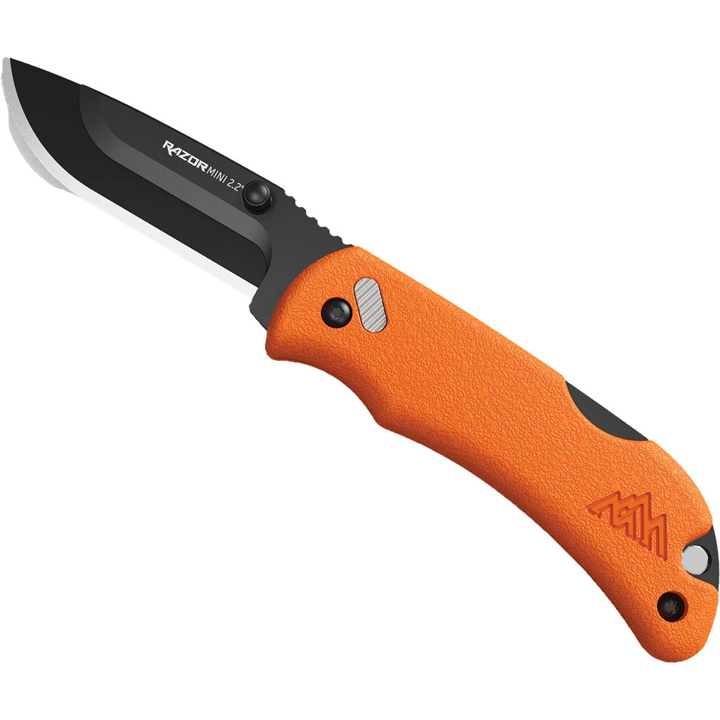 Outdoor Edge Razor-mini 2.2 In., Orange Pms, 2 Drop Point Blades