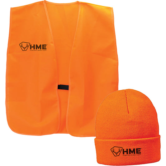 Hme Orange Vest & Beanie Combo One Size