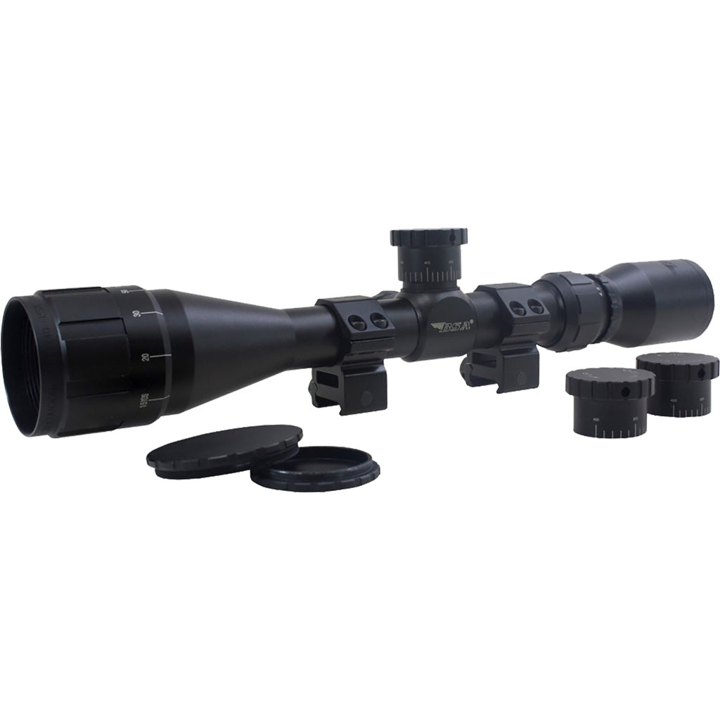 Bsa Optics Sweet 450 Ao Rifle Scope 3-9x40mm W/ Weaver Rings