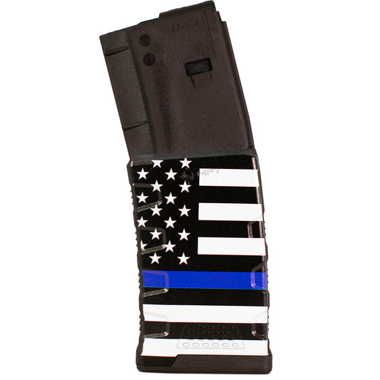 Mft Extreme Duty Polymer Mag Blue Line Flag 30 Rd. 5.56x45mm/223 Rem./300 Aac