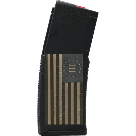 Black Rain Ordnance Lasered Ar15 Magazine 3percent American Flag 30 Rd.