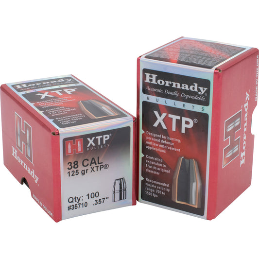 Hornady Hp/xtp Bullets 38 Cal. .357 In. 125 Gr. 100 Pk