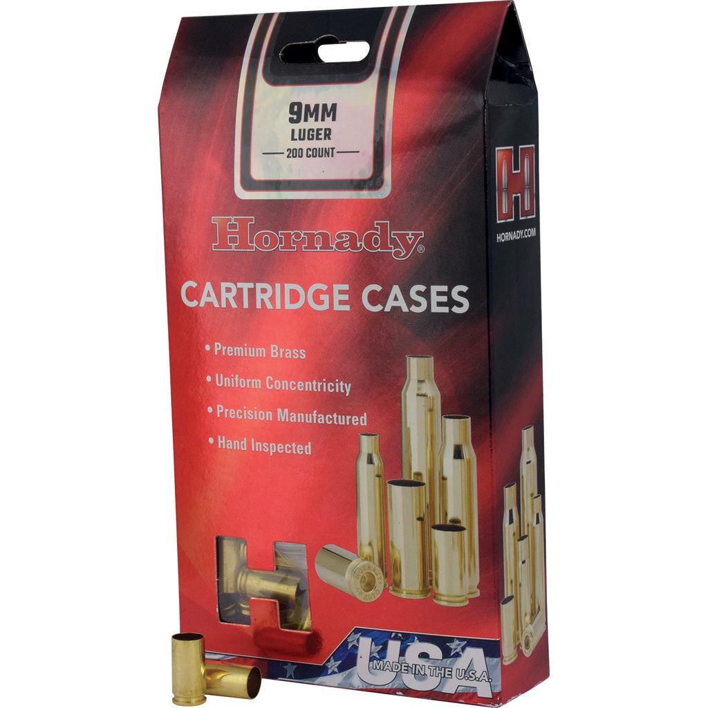 Hornady Unprimed Brass 9 Mm. 200 Pk.