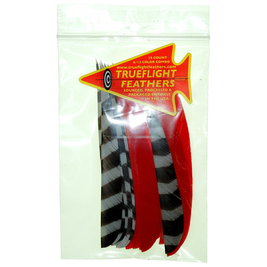 Trueflight Feather Combo Pack Barred/red 5 In. Lw Shield Cut