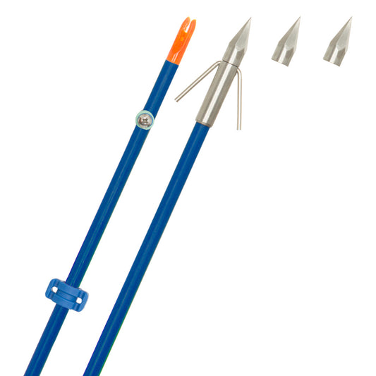 Fin Finder Raider Pro Bowfishing Arrow Blue With Bighead Point