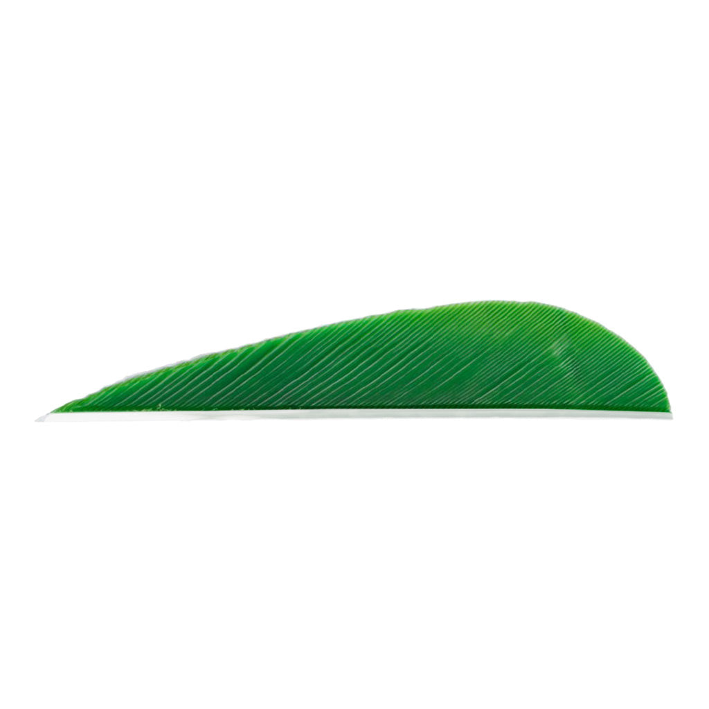 Trueflight Parabolic Feathers Green 3 In. Lw 100 Pk.