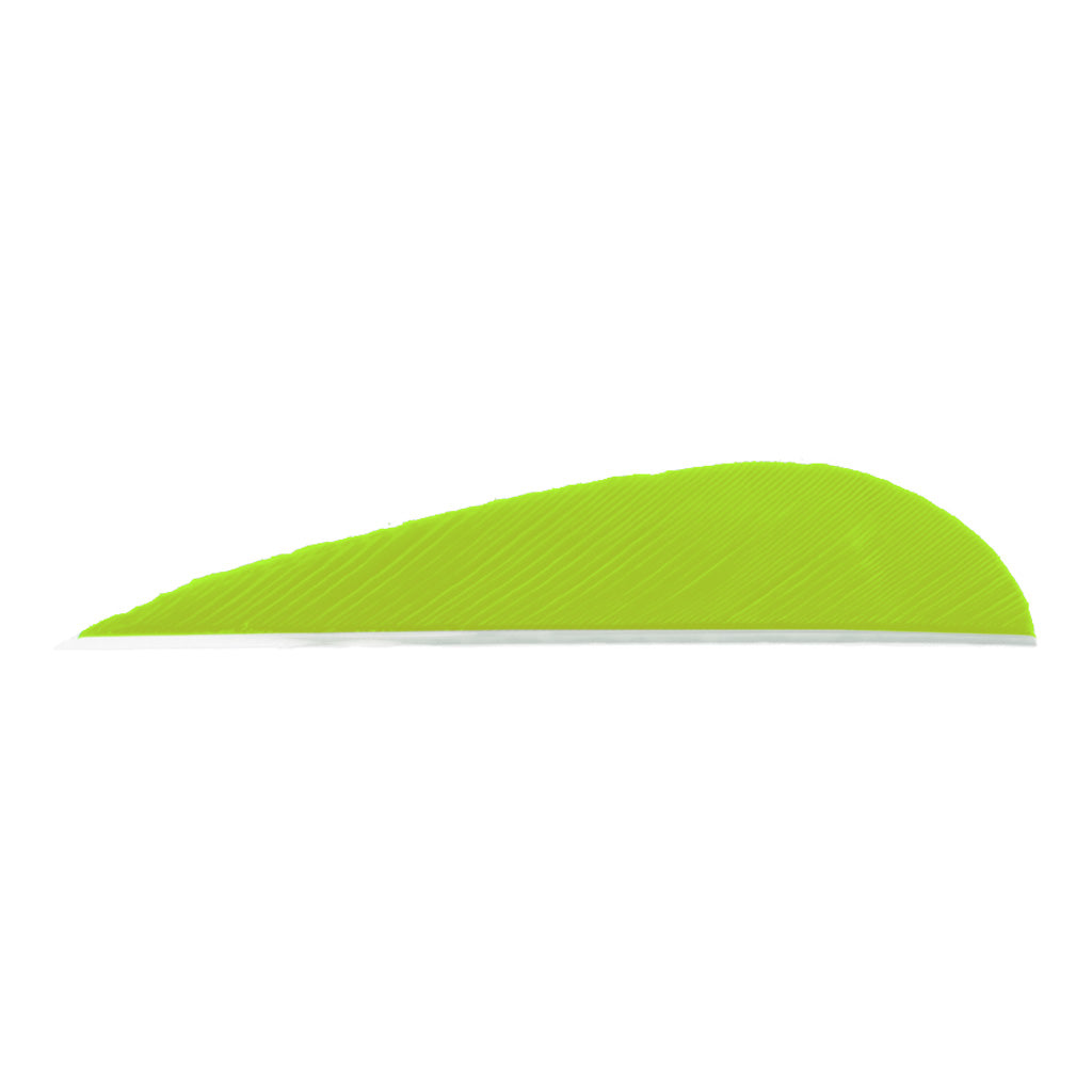 Trueflight Parabolic Feathers Chartreuse 3 In. Lw 100 Pk.